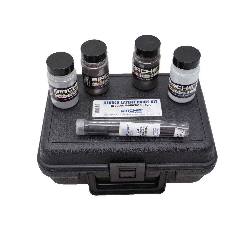 Sirchie 159L - Forensic Grade Magnetic Search Latent Print Kit - 4 Powder/Brush